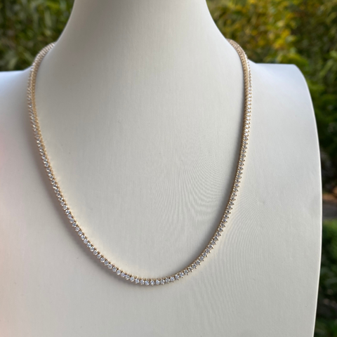 Round-Lab-grown-Diamond-Three-Prong-Tennis-Necklace