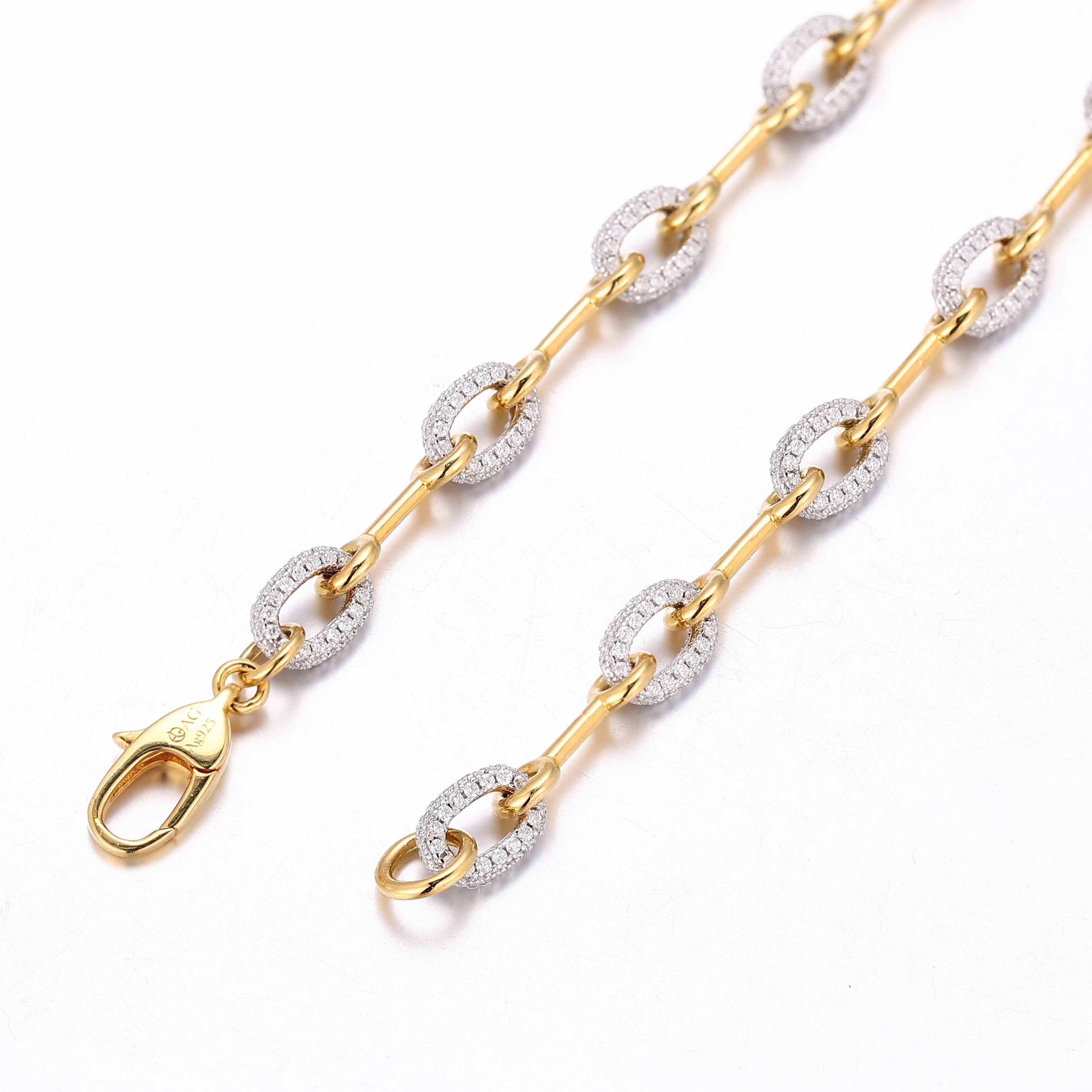 Classic Oval Horsebit Chain Necklace in Gold Dipped Sterling Silver